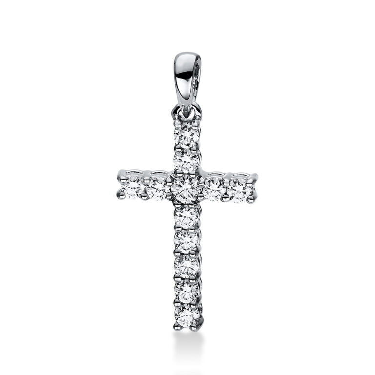 Anhänger 18 kt WG "Kreuz", mit Öse