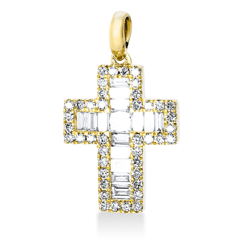 Anhänger 18 kt GG "Kreuz", mit Öse