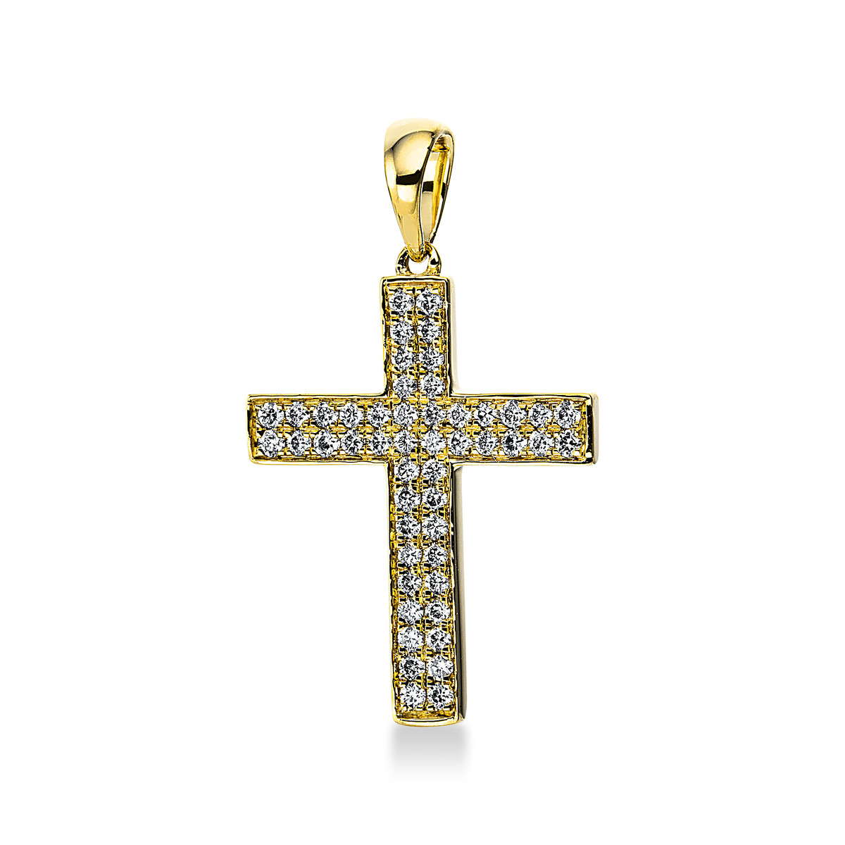 Anhänger 18 kt GG "Kreuz", mit Öse
