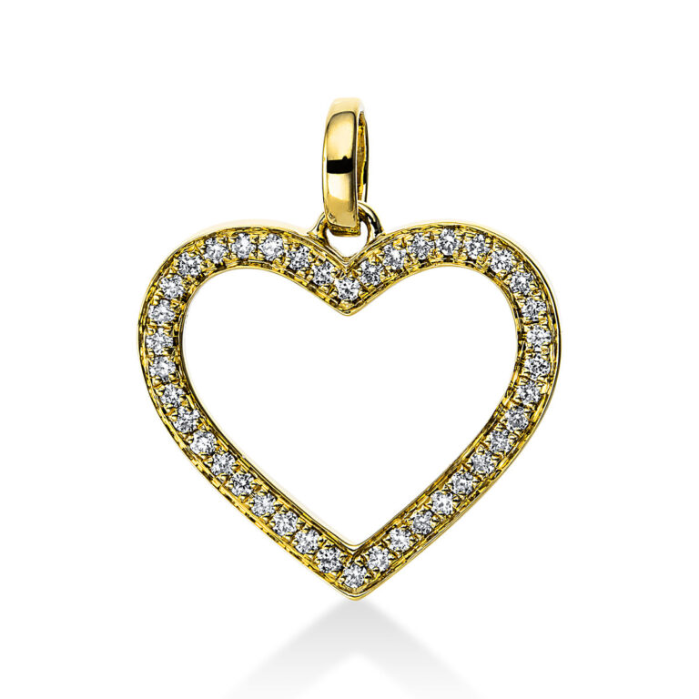 Anhänger 18 kt GG "Herz", mit Öse