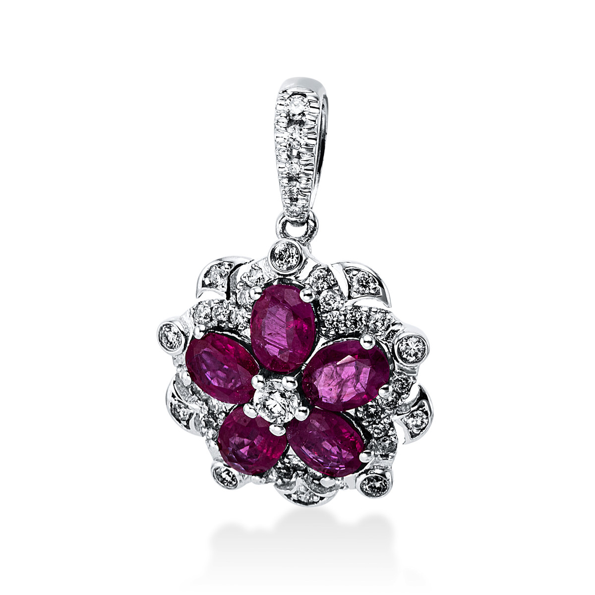 Anhänger 18 kt WG "Blumen", mit Öse