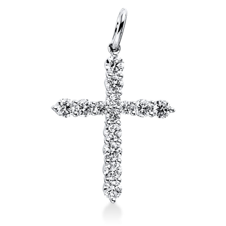 Anhänger 18 kt WG "Kreuz", mit Öse
