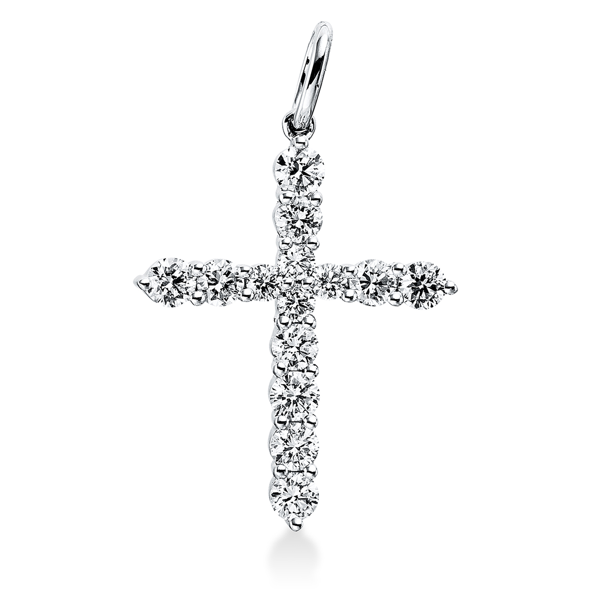 Anhänger 18 kt WG "Kreuz", mit Öse