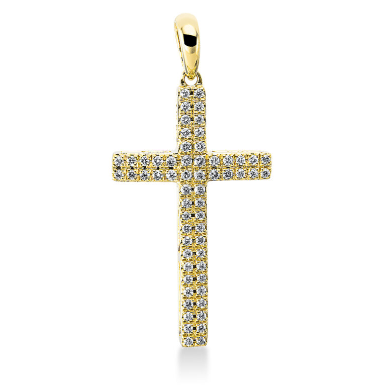 Anhänger 18 kt GG "Kreuz", mit Öse