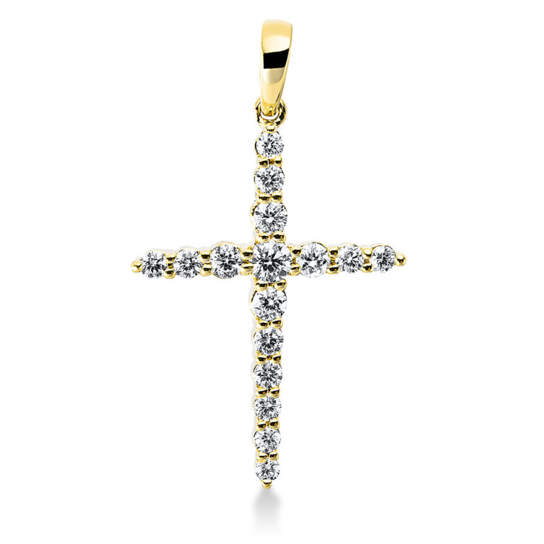 Anhänger 18 kt GG "Kreuz", mit Öse