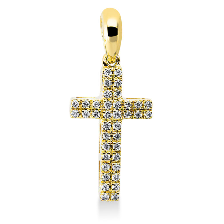 Anhänger 18 kt GG "Kreuz", mit Öse