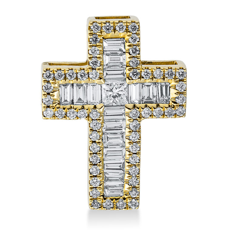 Anhänger 18 kt GG "Kreuz"