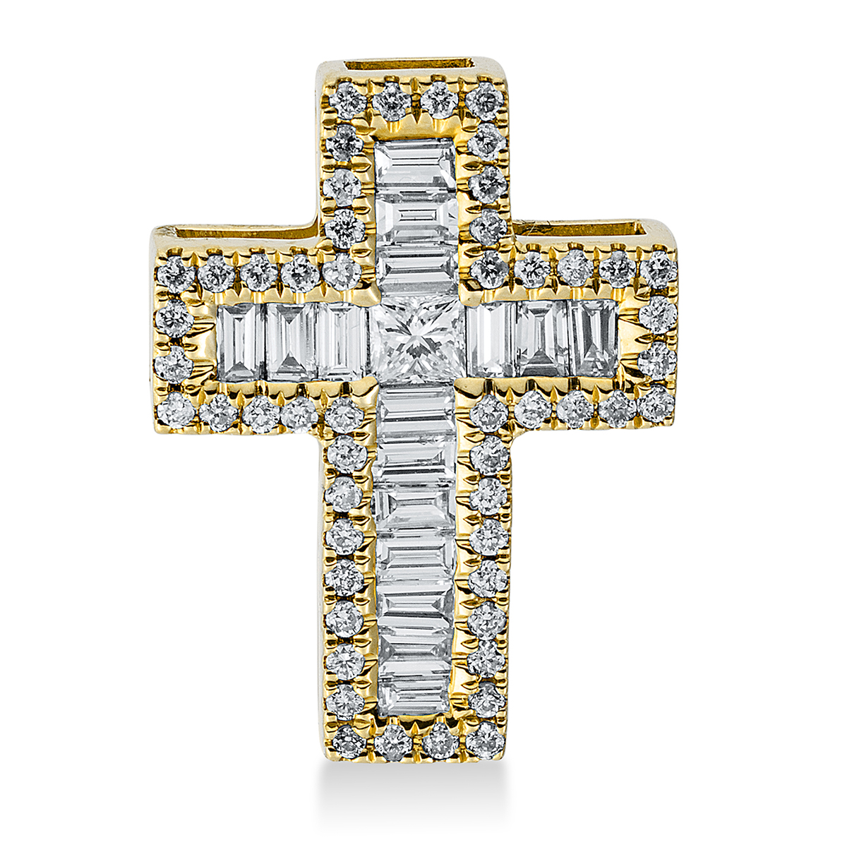 Anhänger 18 kt GG "Kreuz"
