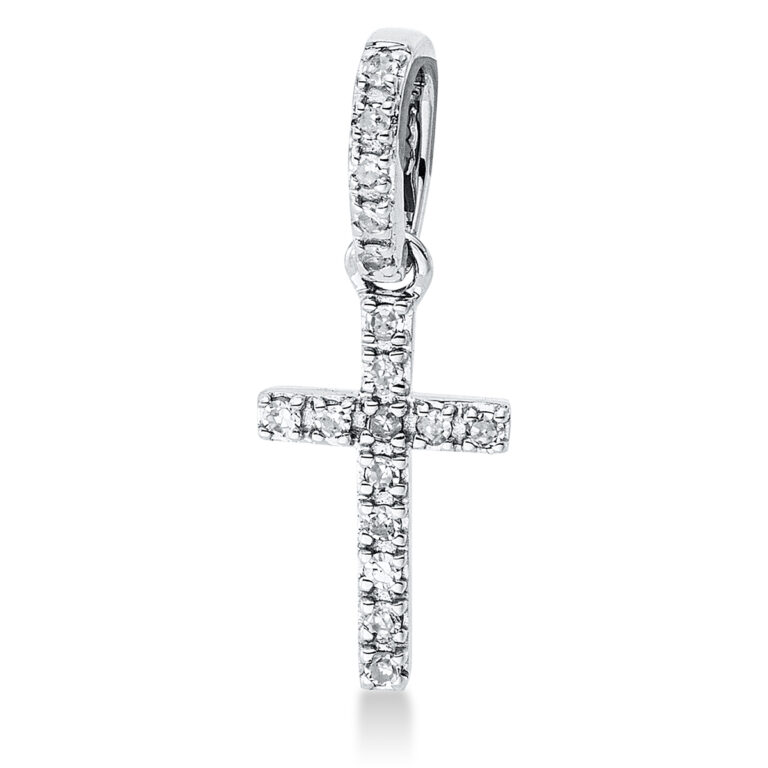 Anhänger 18 kt WG "Kreuz", mit Öse