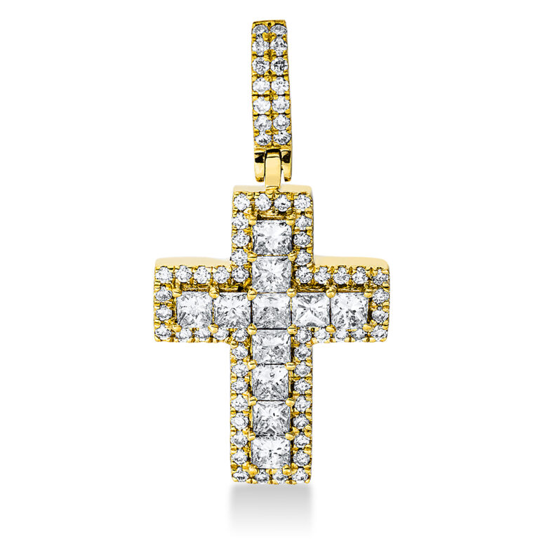 Anhänger 18 kt GG "Kreuz"