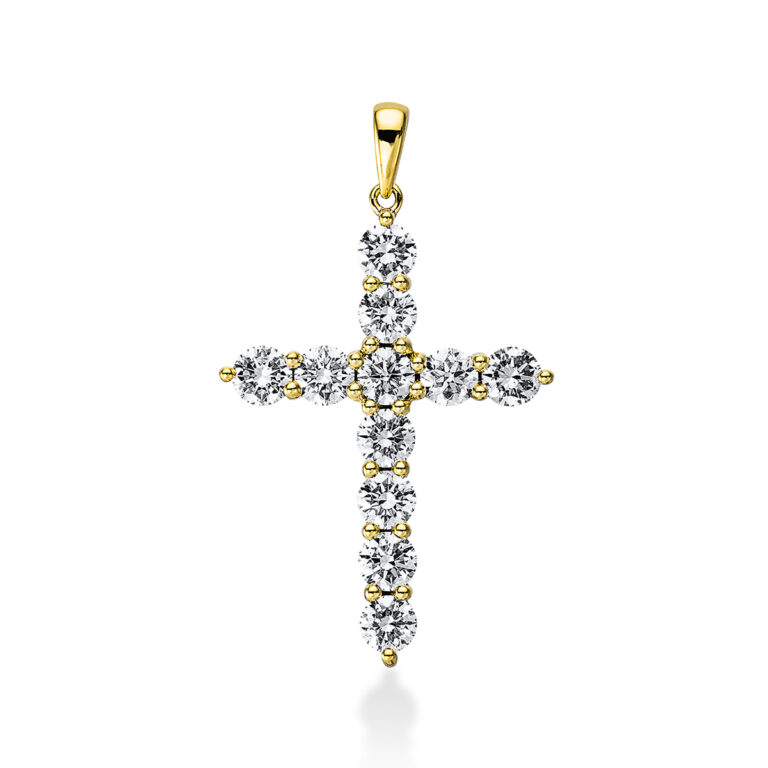 Anhänger 18 kt GG "Kreuz", mit Öse