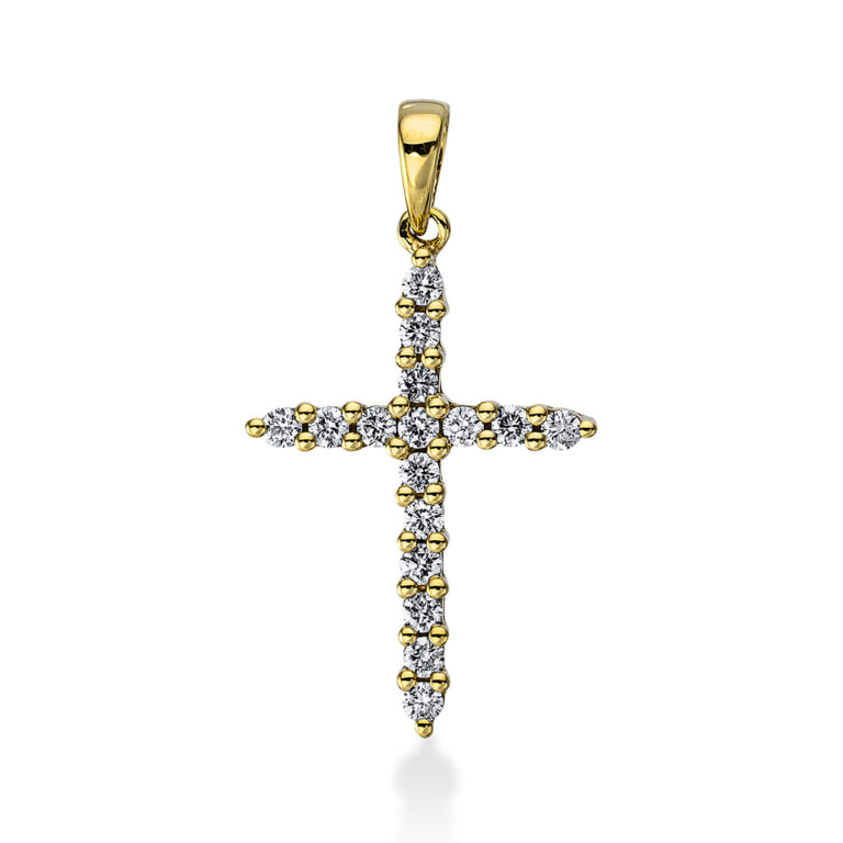 Anhänger 18 kt GG "Kreuz", mit Öse