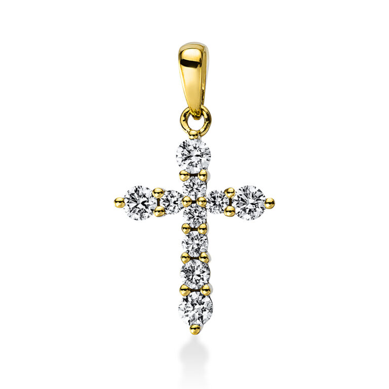 Anhänger 18 kt GG "Kreuz", mit Öse
