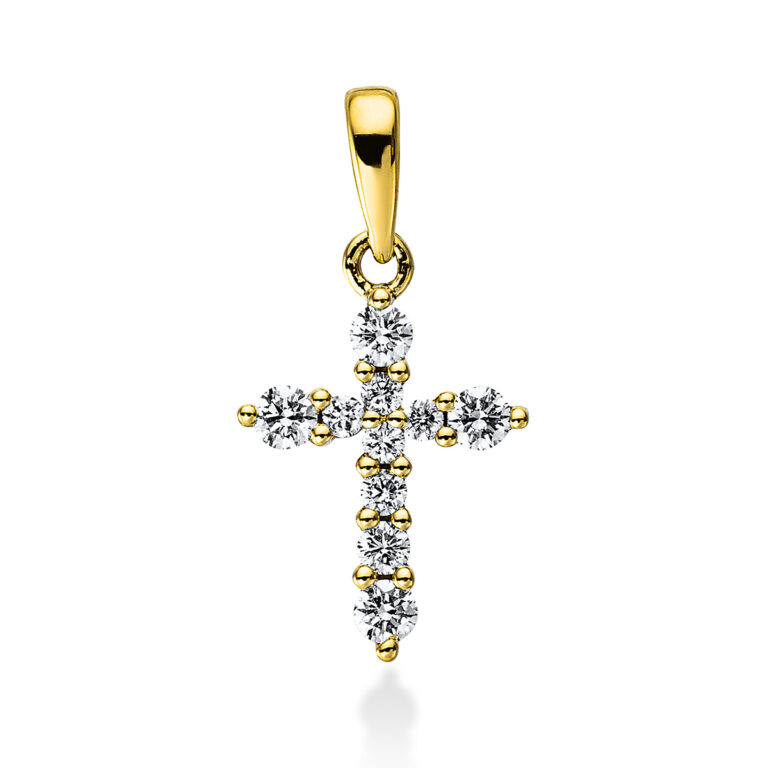 Anhänger 18 kt GG "Kreuz", mit Öse