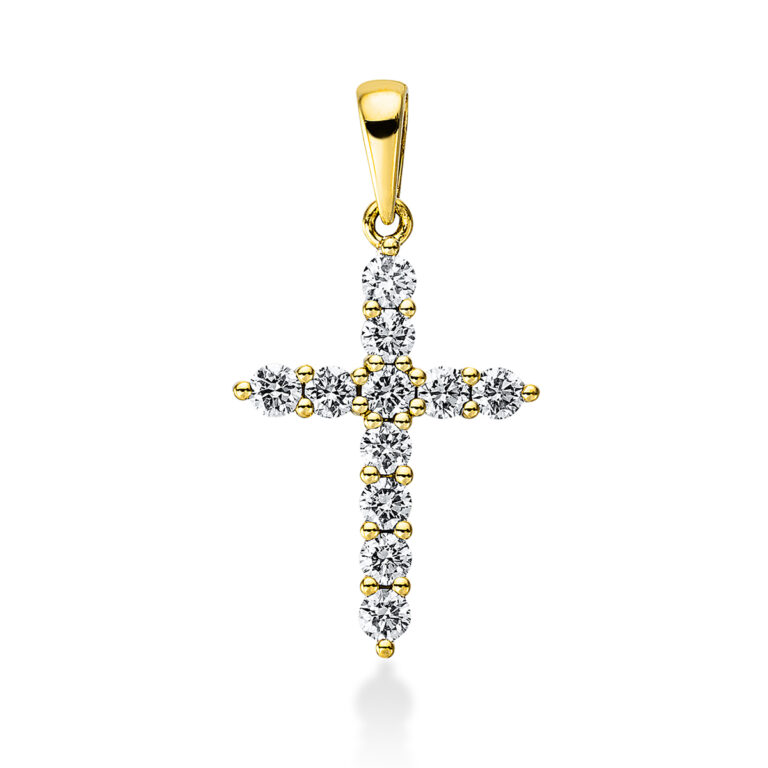 Anhänger 18 kt GG "Kreuz", mit Öse