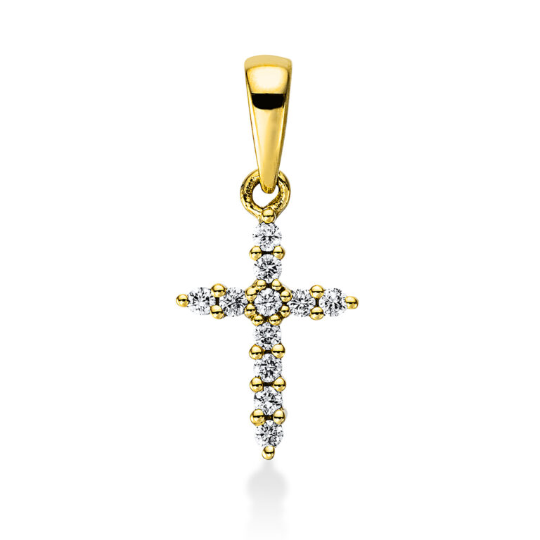 Anhänger 18 kt GG "Kreuz", mit Öse
