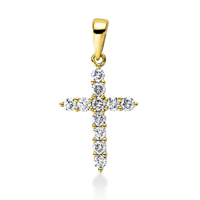 Anhänger 18 kt GG "Kreuz", mit Öse