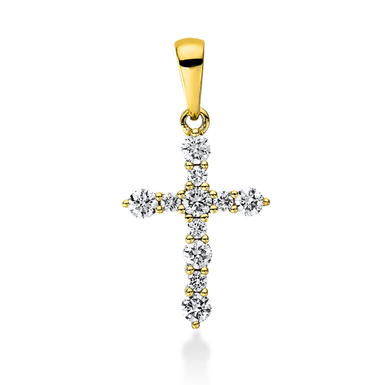Anhänger 18 kt GG "Kreuz", mit Öse