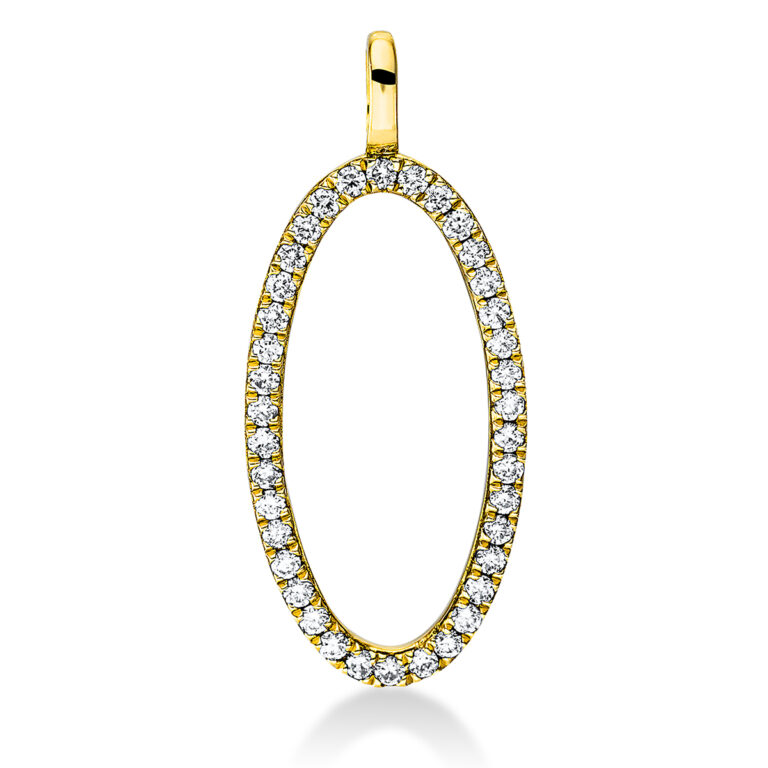 Anhänger 18 kt GG "Kreis", mit Öse