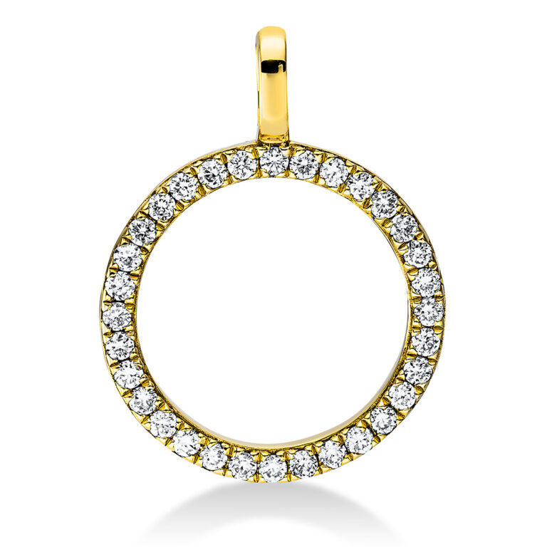Anhänger 18 kt GG "Kreis", mit Öse