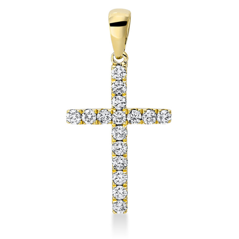 Anhänger 18 kt GG "Kreuz", mit Öse
