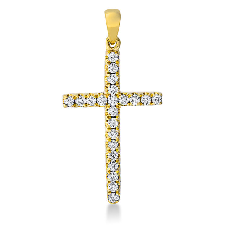 Anhänger 18 kt GG "Kreuz", mit Öse