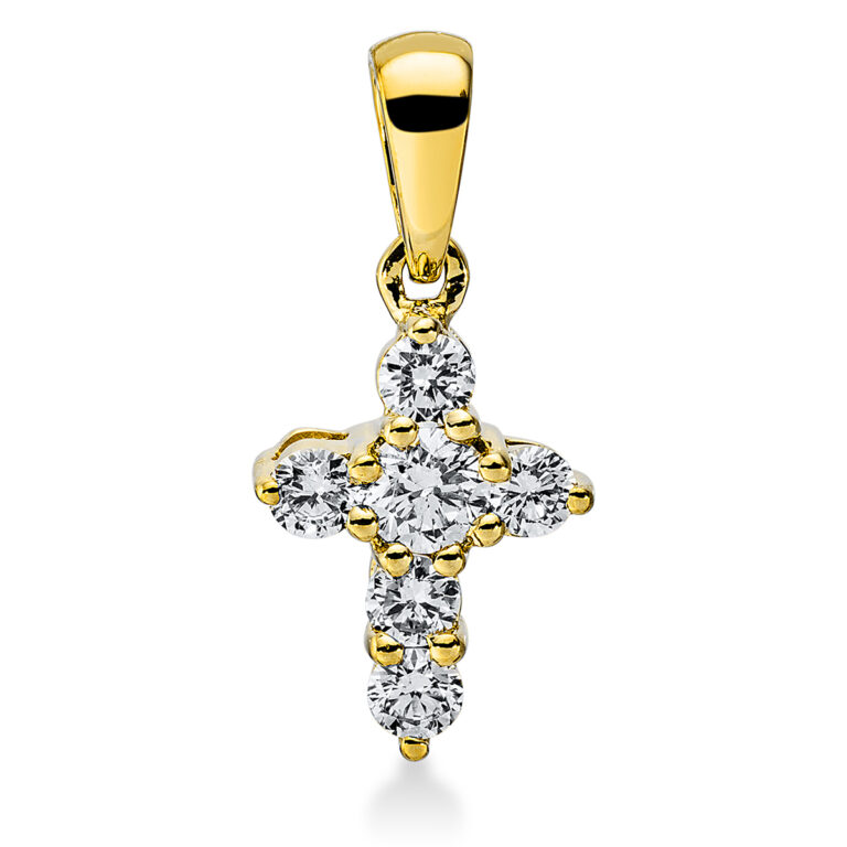 Anhänger 18 kt GG "Kreuz", mit Öse