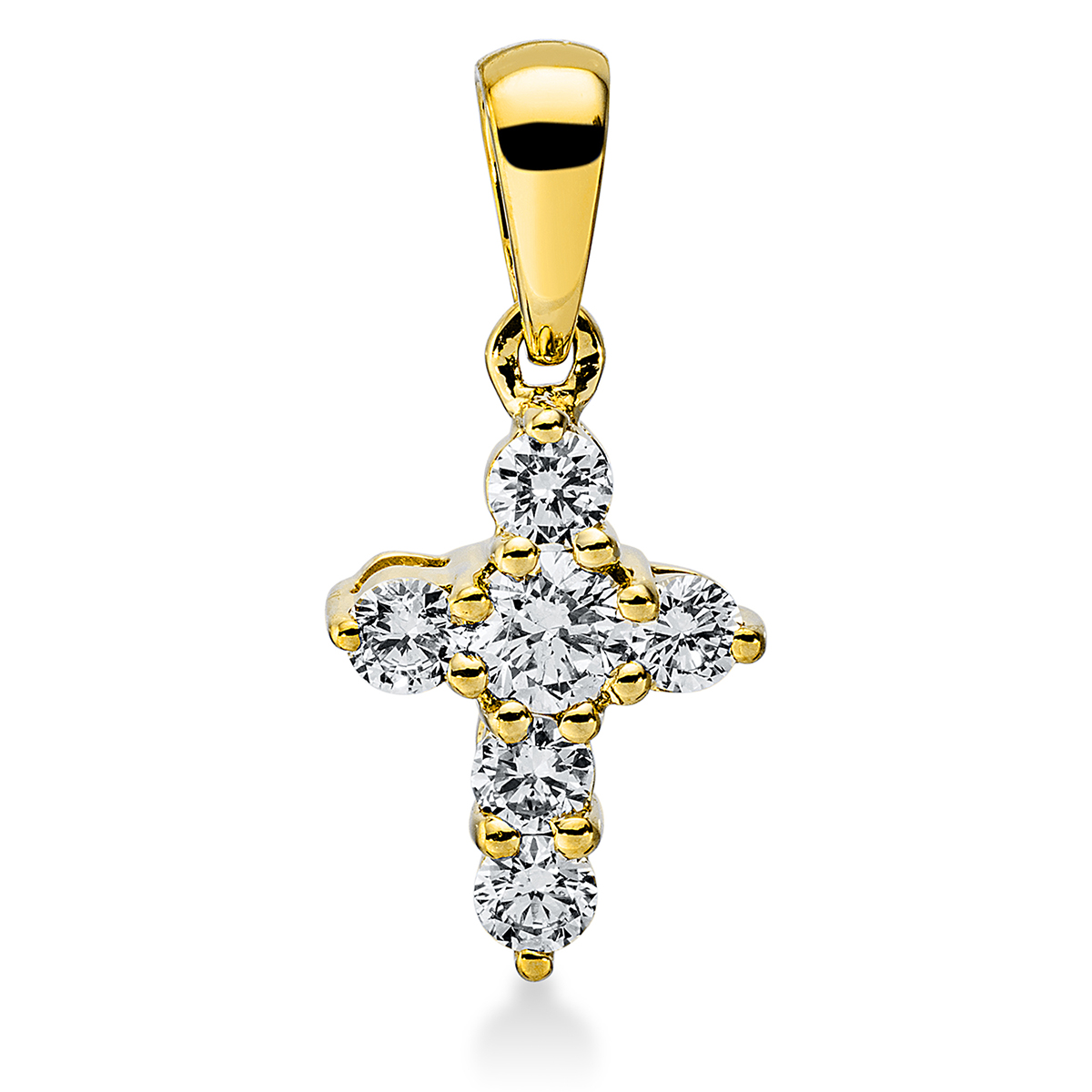 Anhänger 18 kt GG "Kreuz", mit Öse
