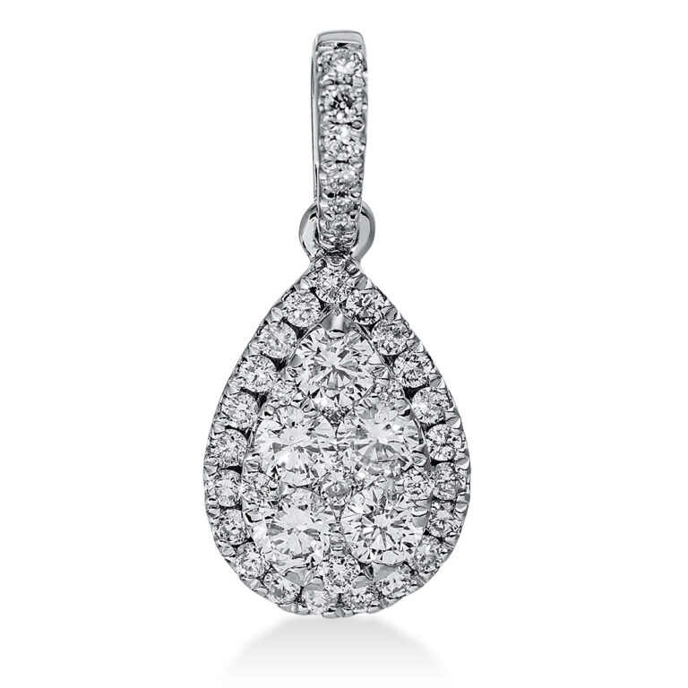 Anhänger 18 kt WG "Tropfen", mit Öse