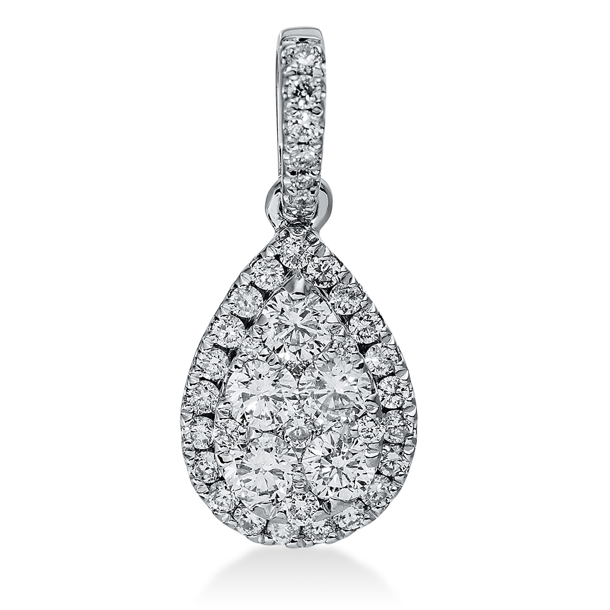 Anhänger 18 kt WG "Tropfen", mit Öse