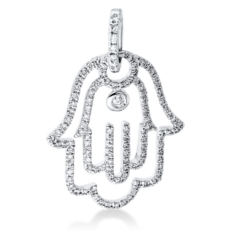 Anhänger 18 kt WG "Hand", mit Öse