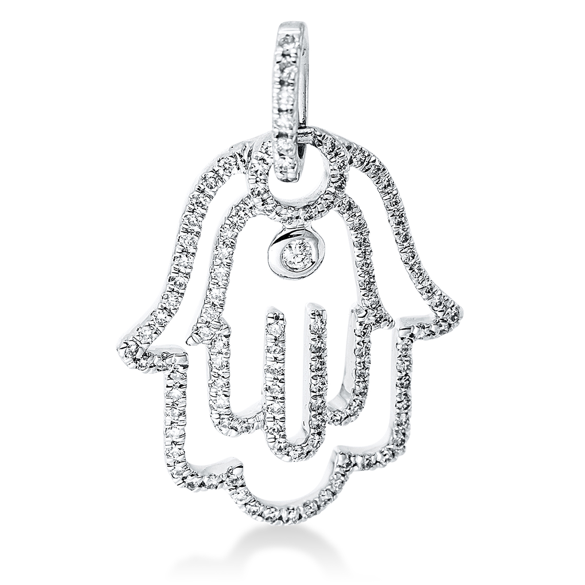 Anhänger 18 kt WG "Hand", mit Öse