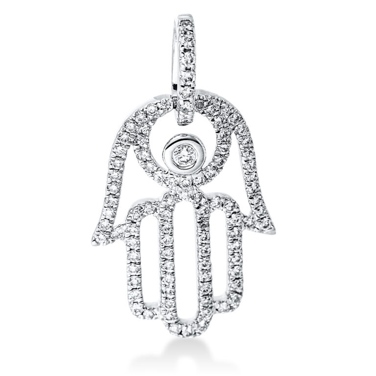 Anhänger 18 kt WG "Hand", mit Öse