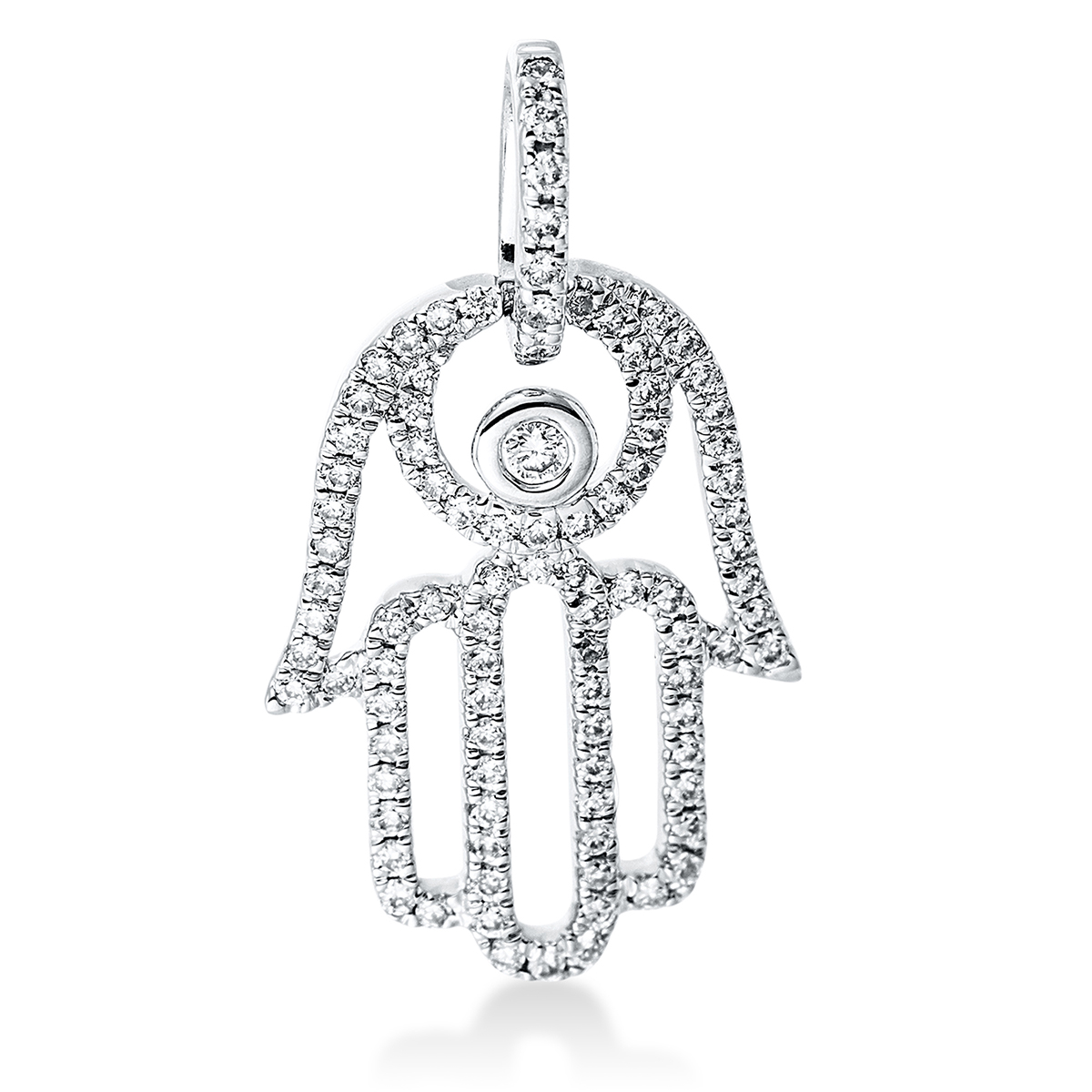 Anhänger 18 kt WG "Hand", mit Öse