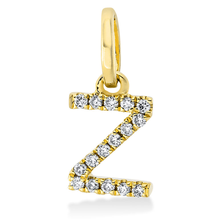 Anhänger 18 kt GG "Z", mit Öse