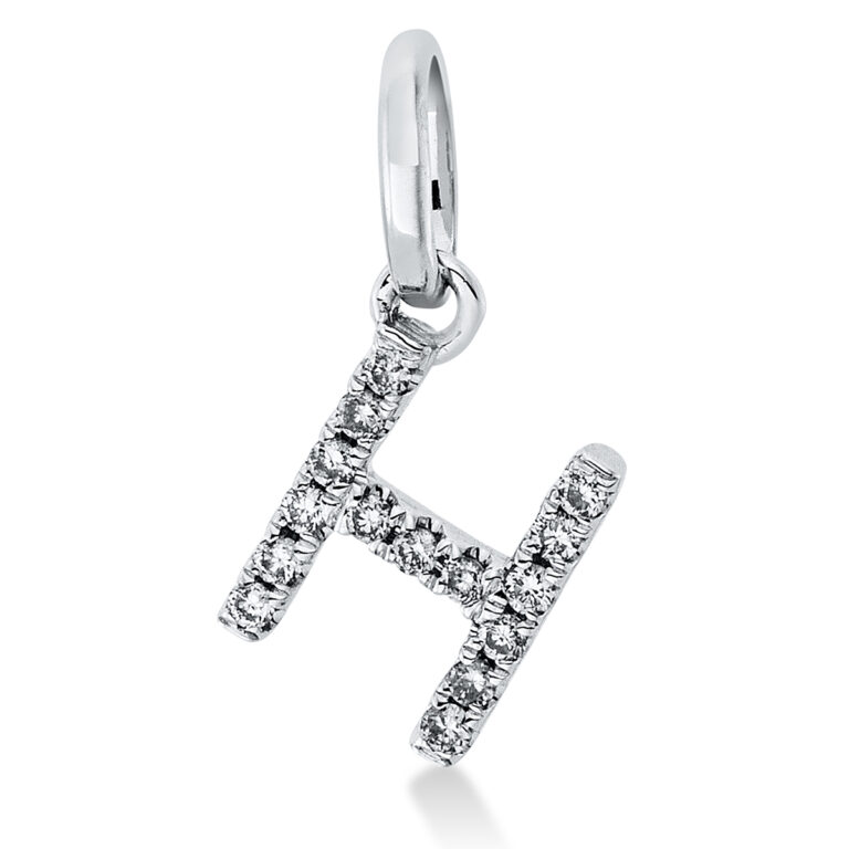 Anhänger 18 kt WG "H", mit Öse