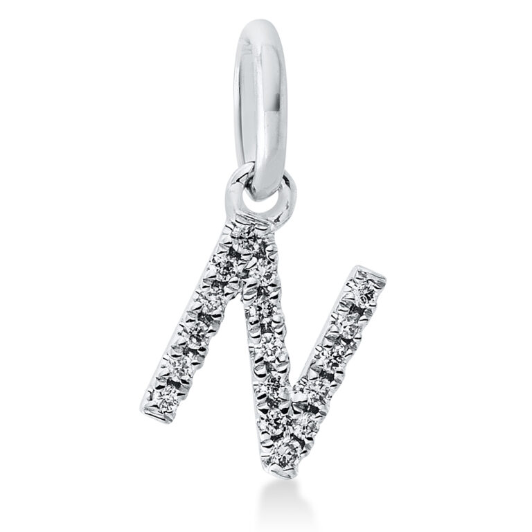 Anhänger 18 kt WG "N", mit Öse