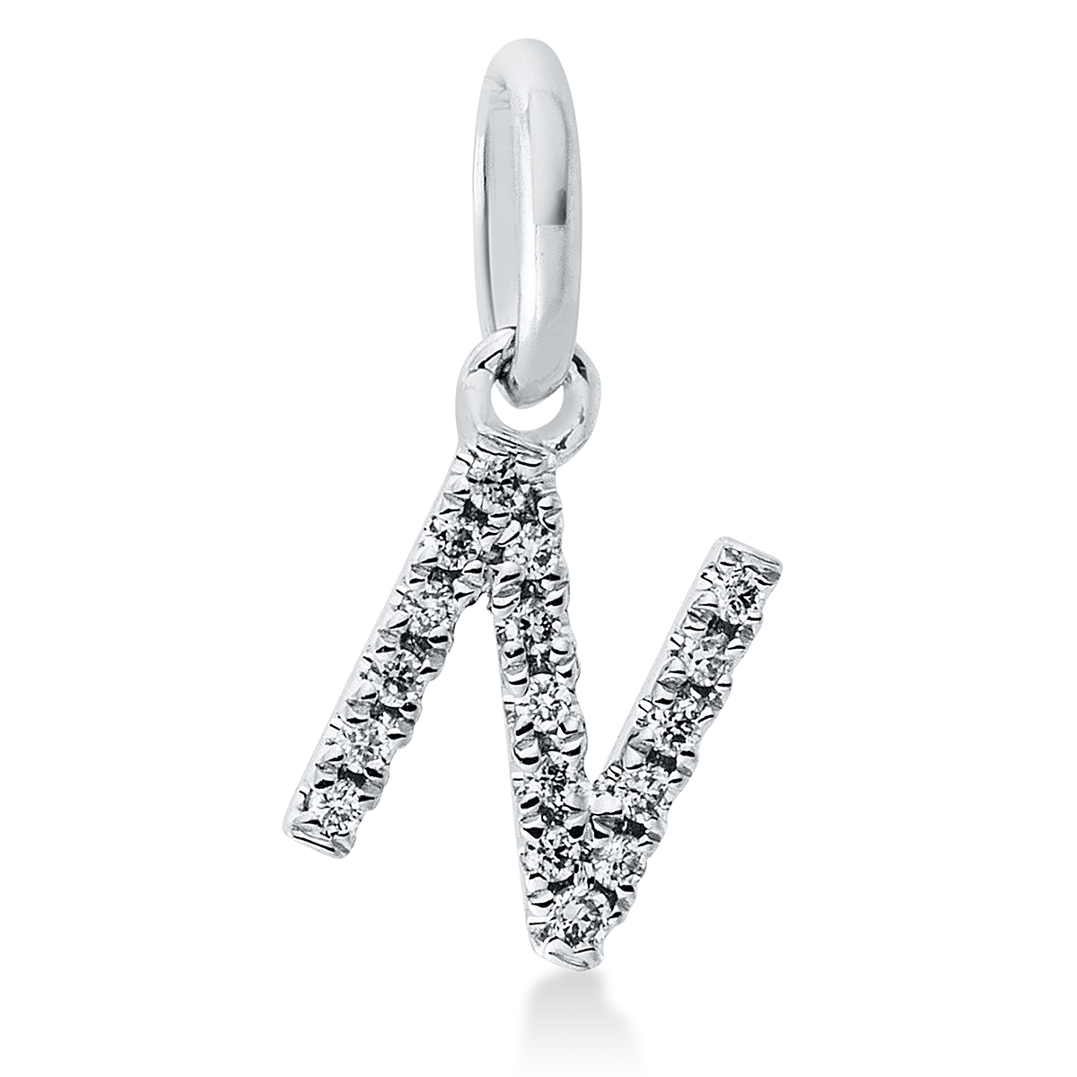 Anhänger 18 kt WG "N", mit Öse
