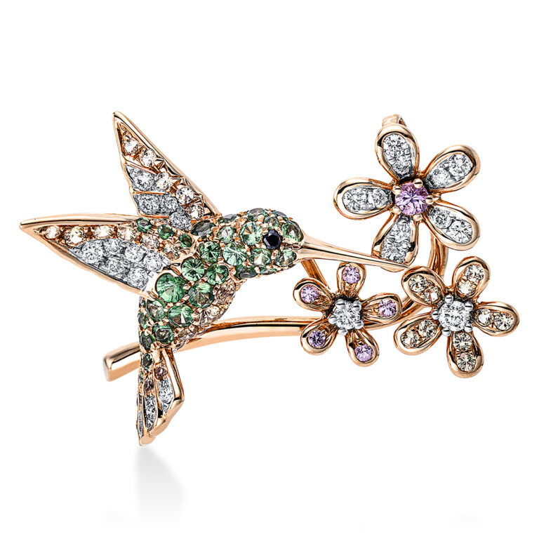 Anhänger 18 kt RG+WG "Kolibri"
