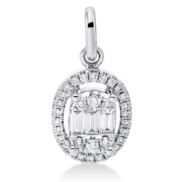 Anhänger 18 kt WG "Oval", mit Öse