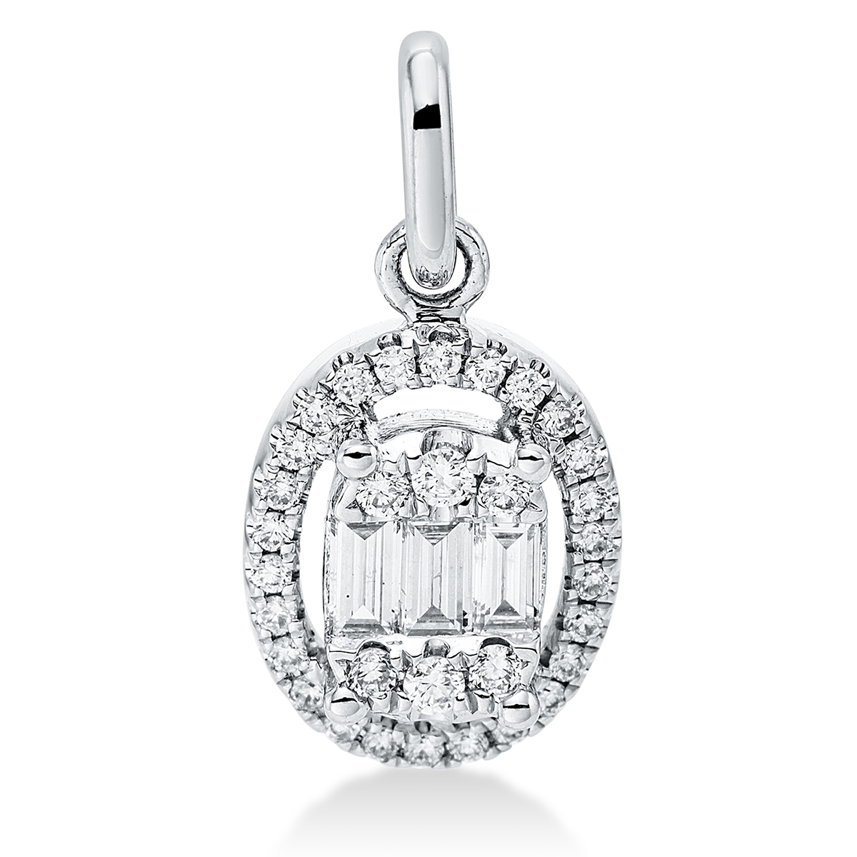 Anhänger 18 kt WG "Oval", mit Öse