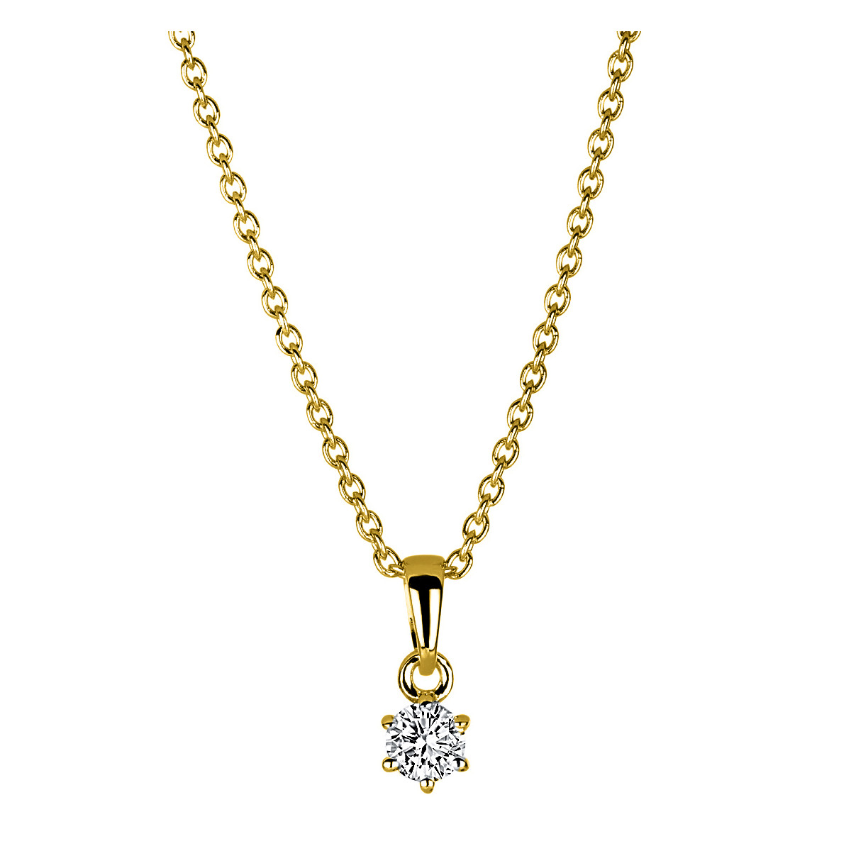 Collier 6er-Krappe 14 kt GG