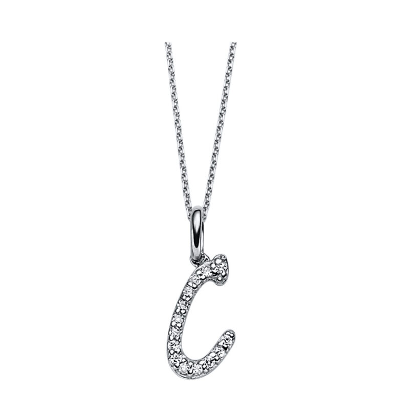 Collier 18 kt WG "C"