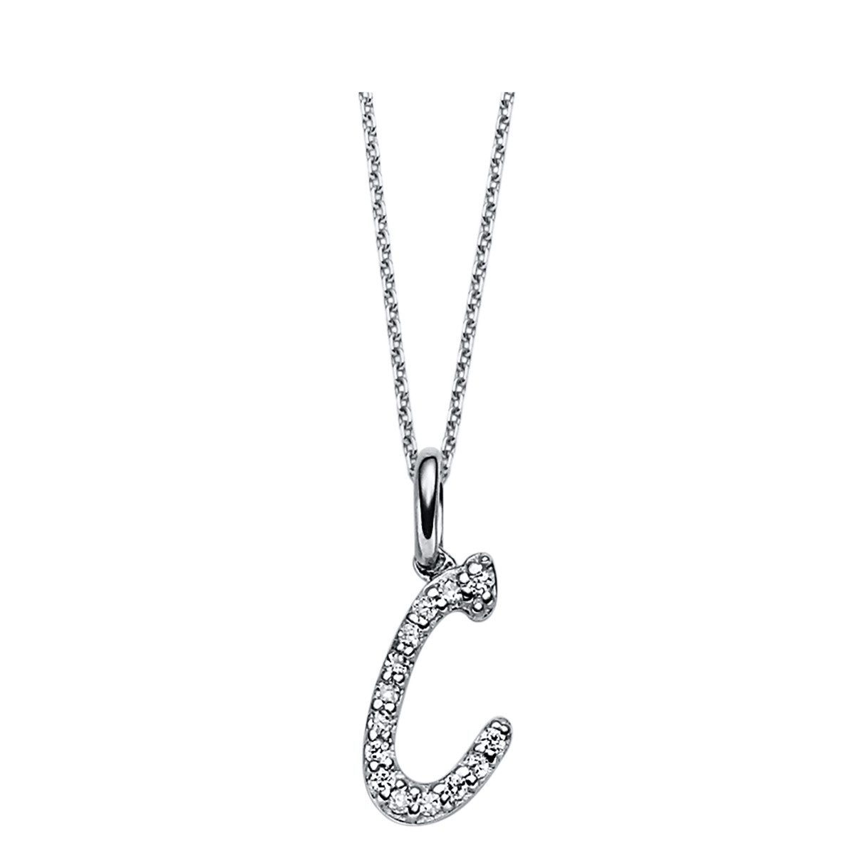 Collier 18 kt WG "C"