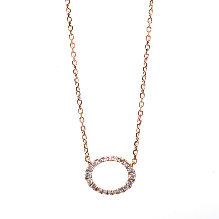 Collier 14 kt RG "Oval"