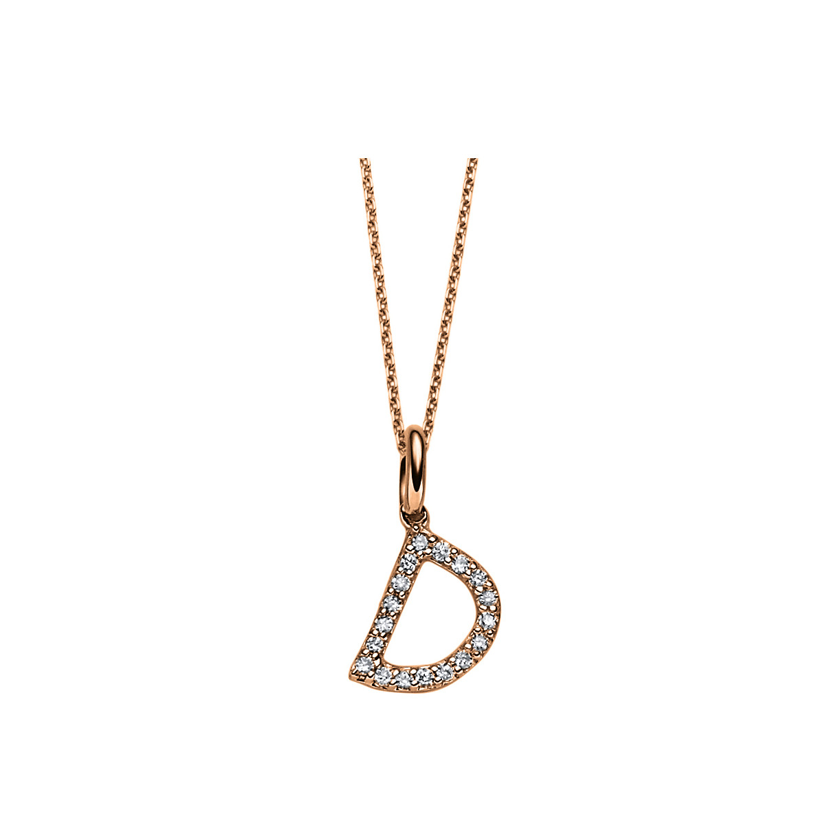 Collier 18 kt RG "D"