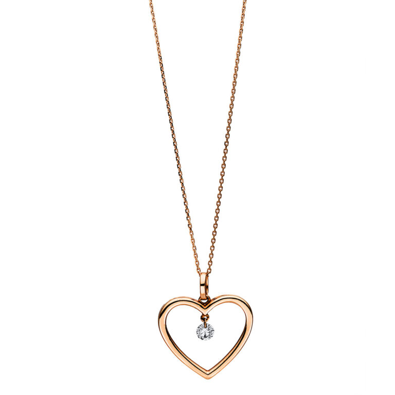 Collier 18 kt RG "Herz"