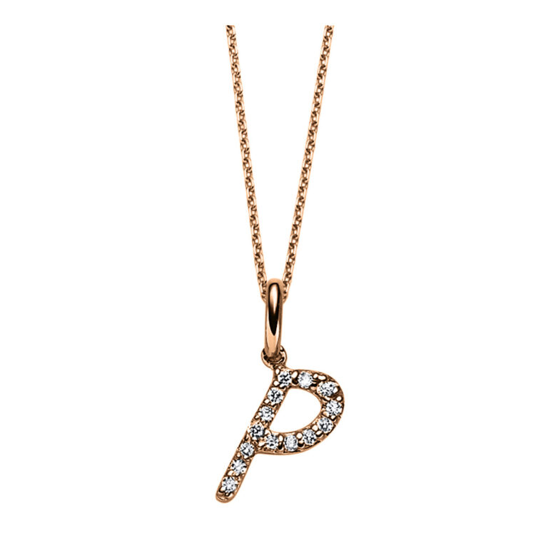 Collier 18 kt RG "P"