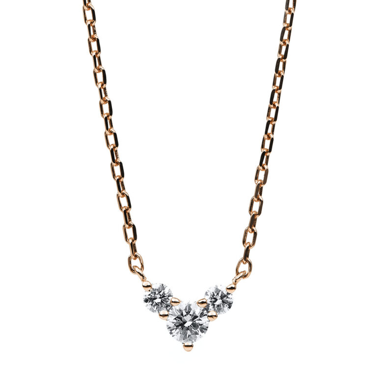 Collier 14 kt RG, ZÖ 40 + 42,5 cm