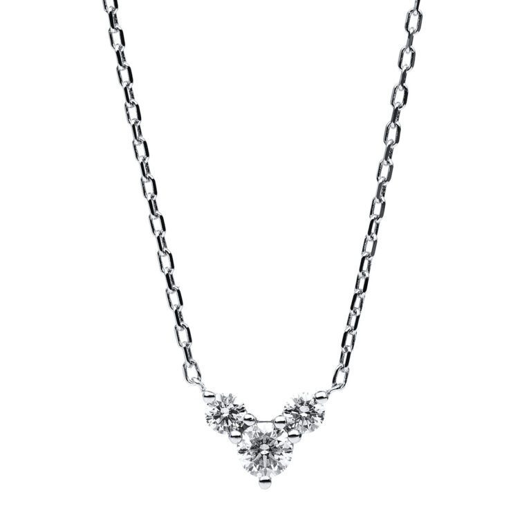 Collier 14 kt WG, ZÖ 40 + 42,5 cm